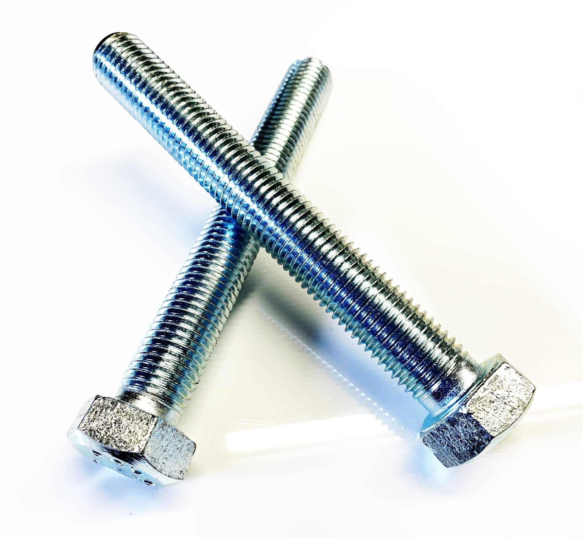 M24 x 180 set screws zinc plated high tensile steel hex head bolts pack of 2