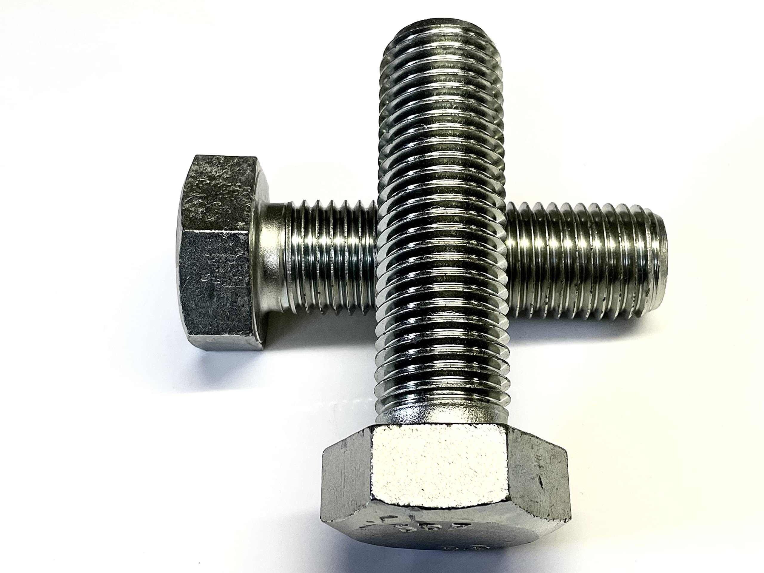 Hex head bolt zinc plated M30 fully threaded 50mm pack of 2