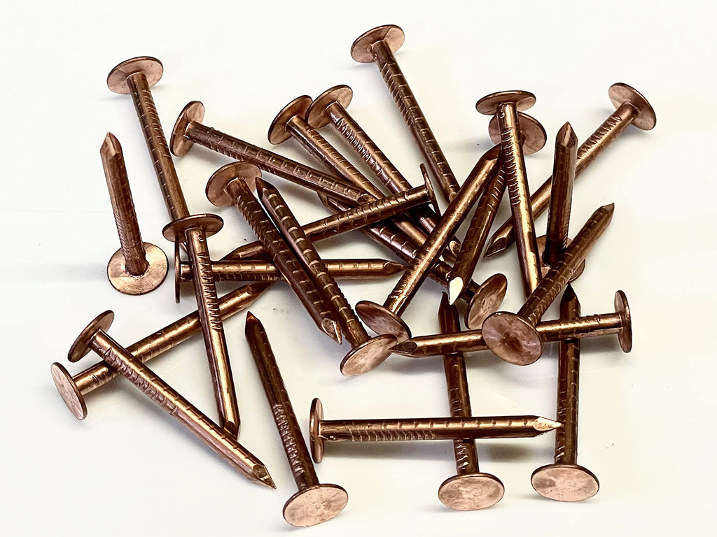 Copper clout nails 3.35mm x 38.1mm pack of 25