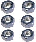Pack of 6 zinc plated M16 full nuts for industrial strength and corrosion resistance
