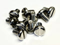 M6 x 10 Slotted Pan Head A2 Stainless Marine Grade Screws Pack of 10 Din 85