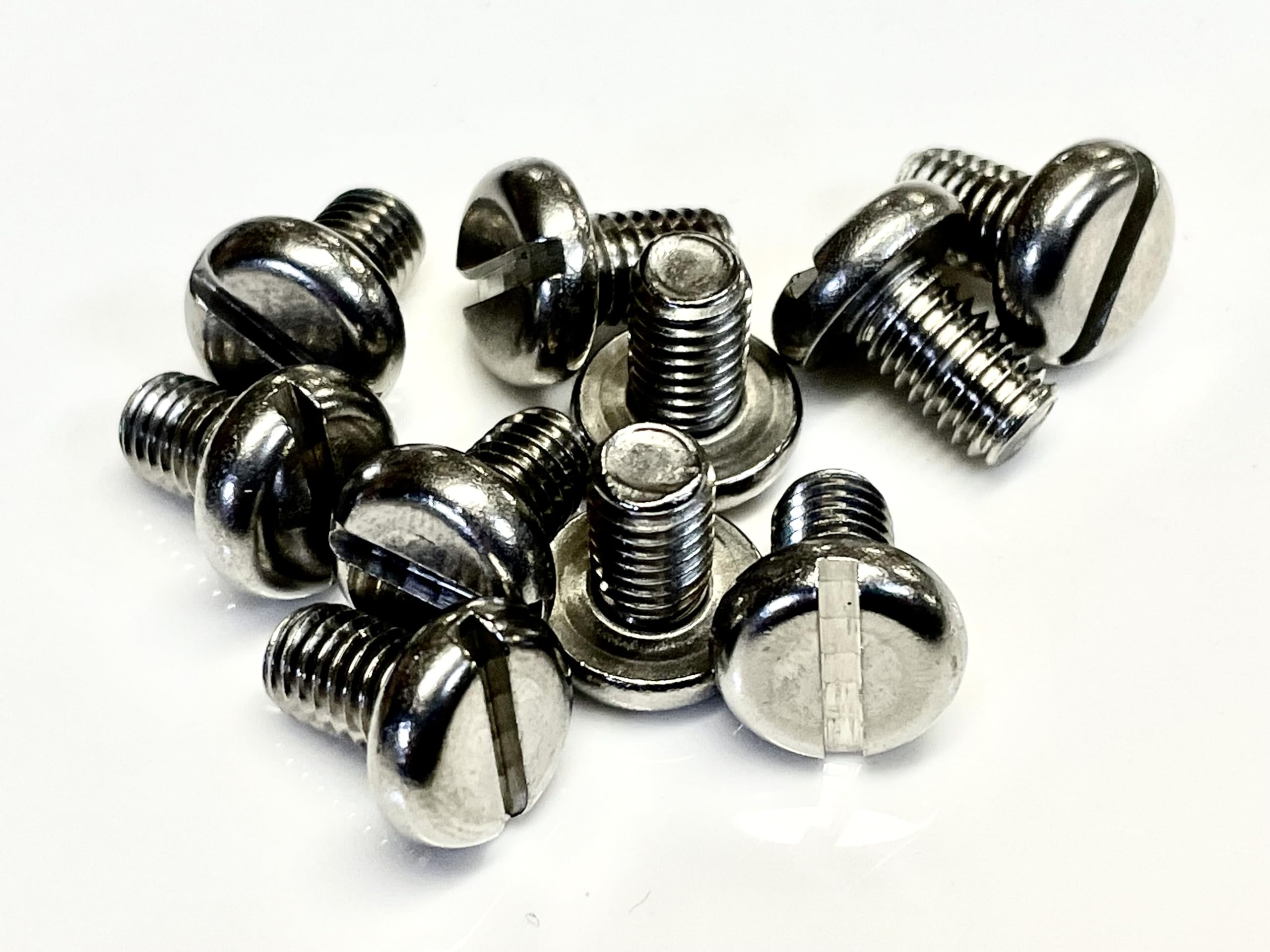 M6 x 10 Slotted Pan Head A2 Stainless Marine Grade Screws Pack of 10 Din 85