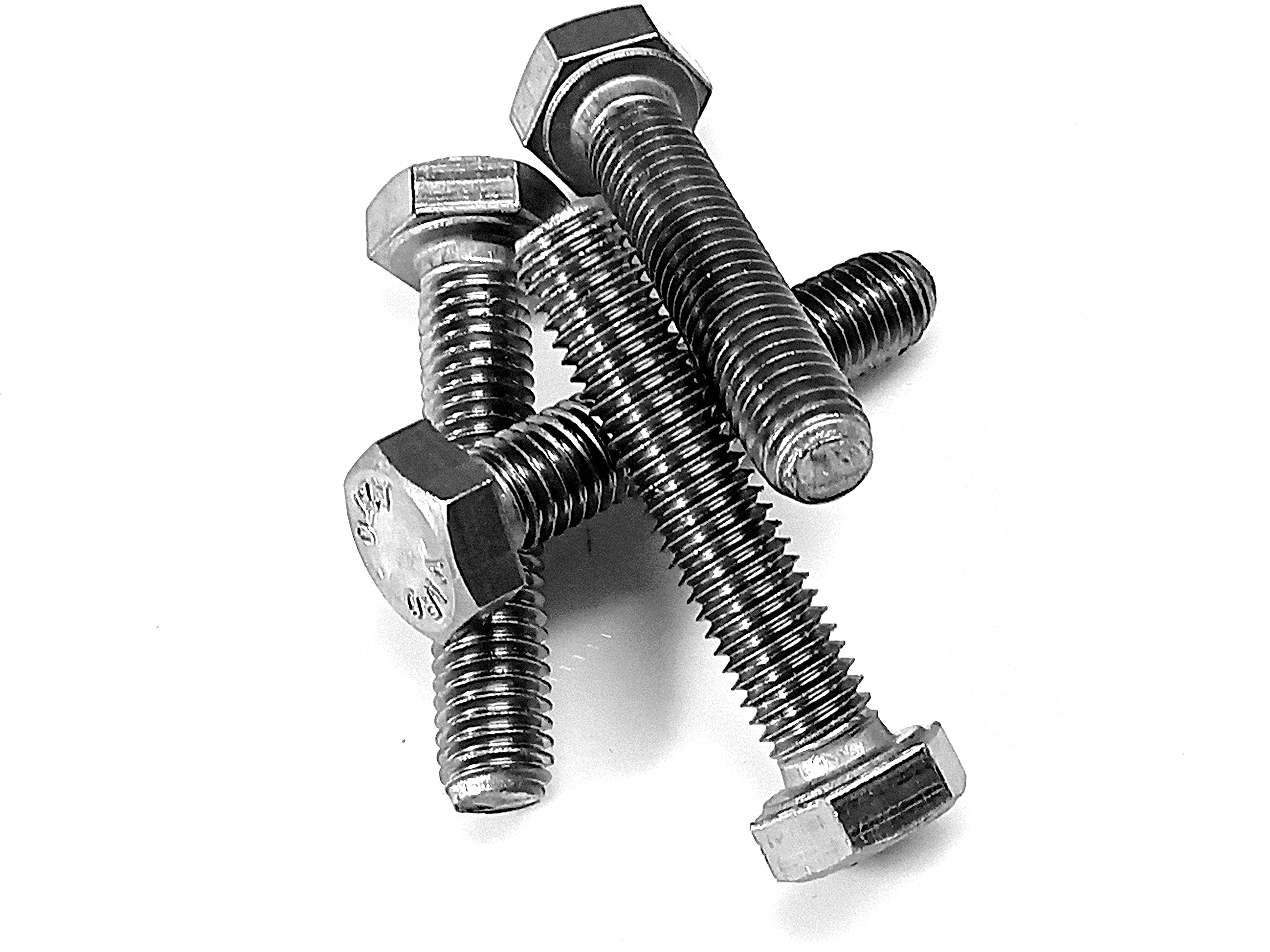 M8 x 40 Hexagon Set Screws - Bolts Fully Threaded A2 Stainless Steel Pack of 4 DIN 933