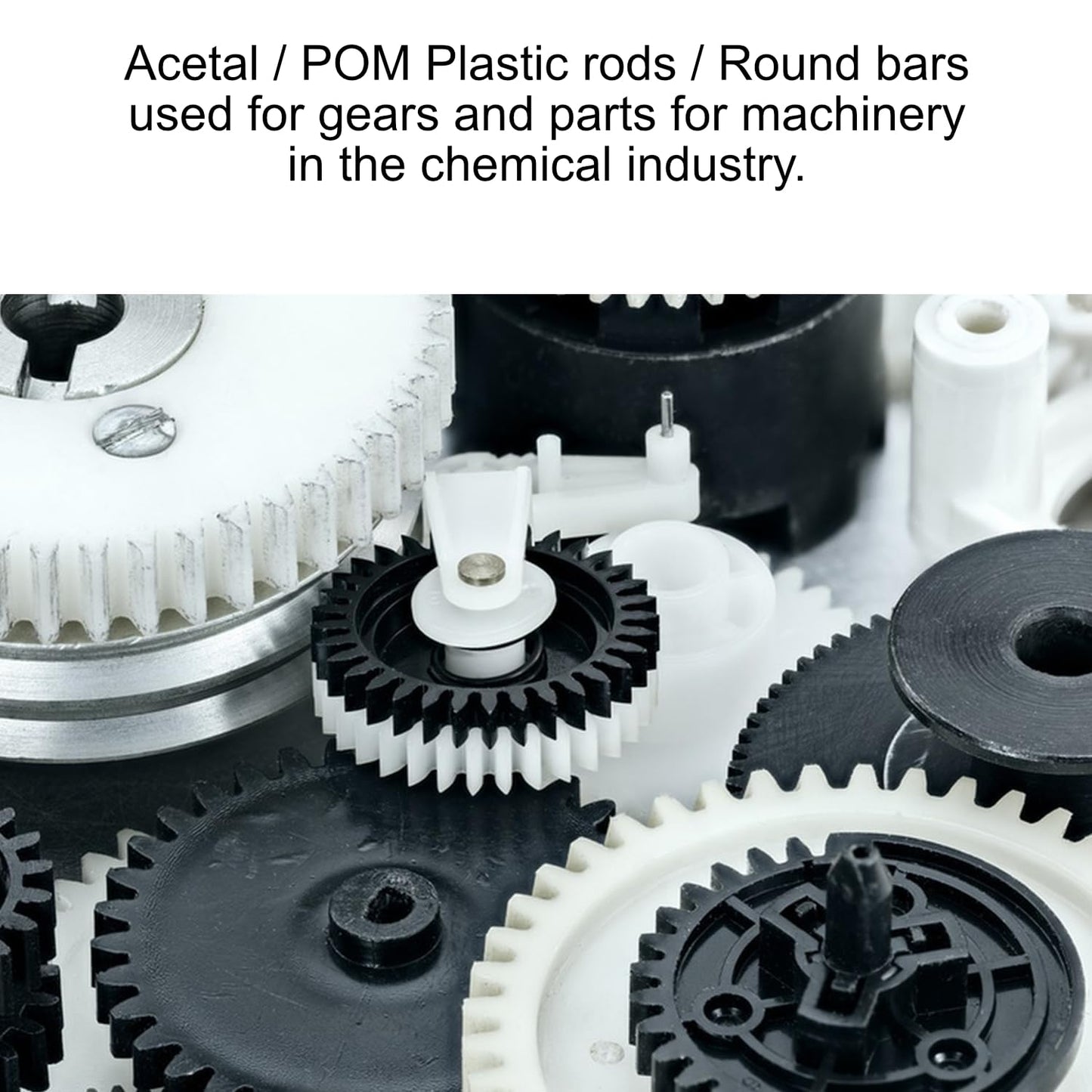 2" Standard Tolerance 2-Inch Diameter and 12-Inch Length Opaque Black Acetal Copolymer Rods Meet ASTM D6778 Specifications Perfect for Non-Marring Fixtures