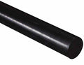 Black Acetal Copolymer round bar, 2-inch diameter, 12-inch length, ASTM D6778 compliant, opaque black, high wear resistance, zero moisture absorption, industrial use.
