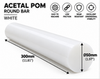 Acetal white round bar