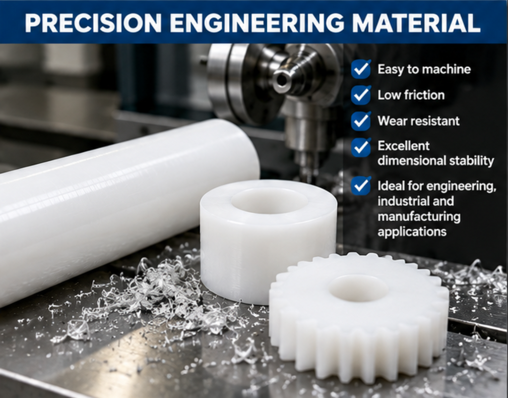 Acetal white round bar