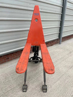 1000kg High Lift Pallet Truck with manual scissor lift and hydraulic pump for ergonomic warehouse handling