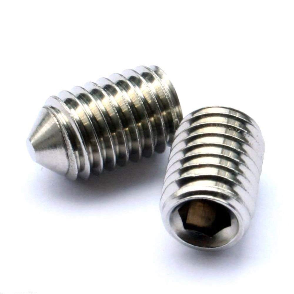 Cone Point Grub screws A2 Stainless Steel