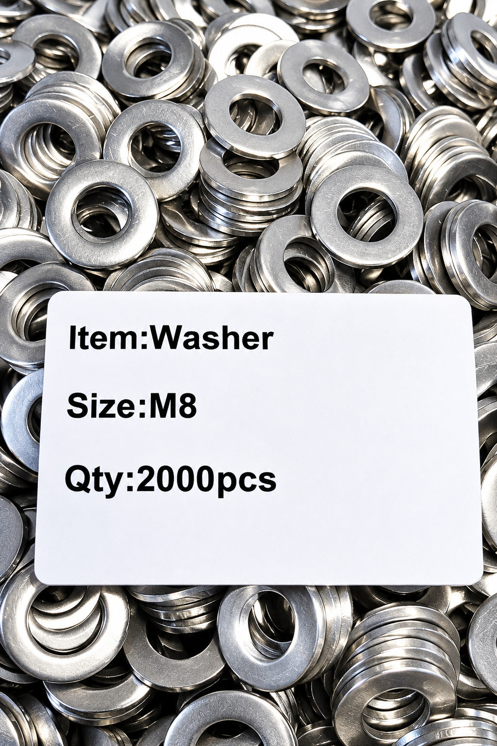 M8 Washers Form A, A2 Stainless Steel, Pack of 2000