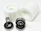 Pallet Jack Truck Wheels 3Inch x 3.66Inch 93mm with Bearings - 20mm ID HDPE Silent running  Warehouse Equip Uk