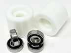 Pallet Truck Load Rollers 93mm x 80mm UHMWPE Wheels with Sealed Bearings (Pair) - Warehouse Equip UK