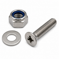 4mm Countersunk Bolt, Nut & Washer (4 Pack) M4 X 30mm (Including Head) A2 Stainless Steel Pozi Csk Head Bolts/Machine Sets  Warehouse Equip Uk