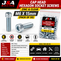 M6 x 15mm Socket Cap Head Screws - Zinc Plated - Pack of 50