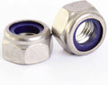 Pack of 12 M10 x 1.50mm A2 stainless steel nyloc nuts with nylon insert locking mechanism