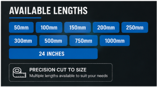 Nylon 6 (PA6) Black Rod 60mm x 100mm Engineering Plastic Bar