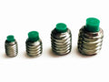 Pack of 16 M6 x 7.5mm nylon tip set screws made of 304 stainless steel with flat head