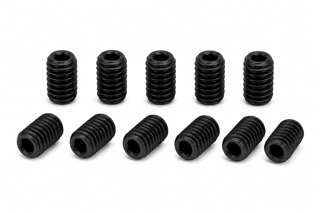 UNC 20 TPI 1/4 inch x 5/16 inch Socket Set / Grub Screws 10.9 Grade  for Door Closers, Door Handles etc Pack of 10