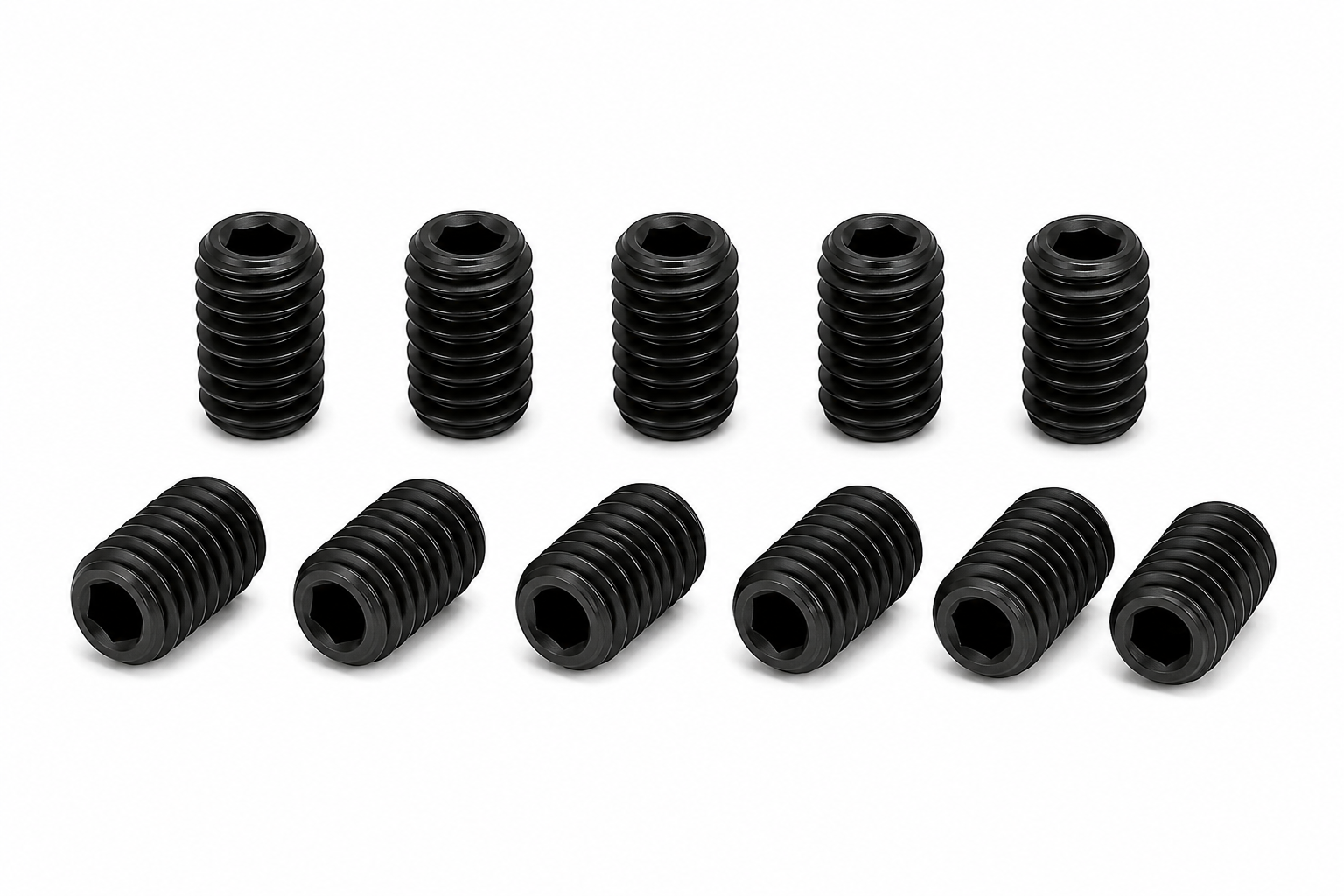 UNC 20 TPI 1/4 inch x 5/16 inch Socket Set / Grub Screws 10.9 Grade  for Door Closers, Door Handles etc Pack of 10