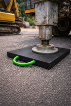 Heavy Duty HDPE Outrigger Pads 500 x 500 x 60mm - Black Square Crane Stabiliser Pads 25t