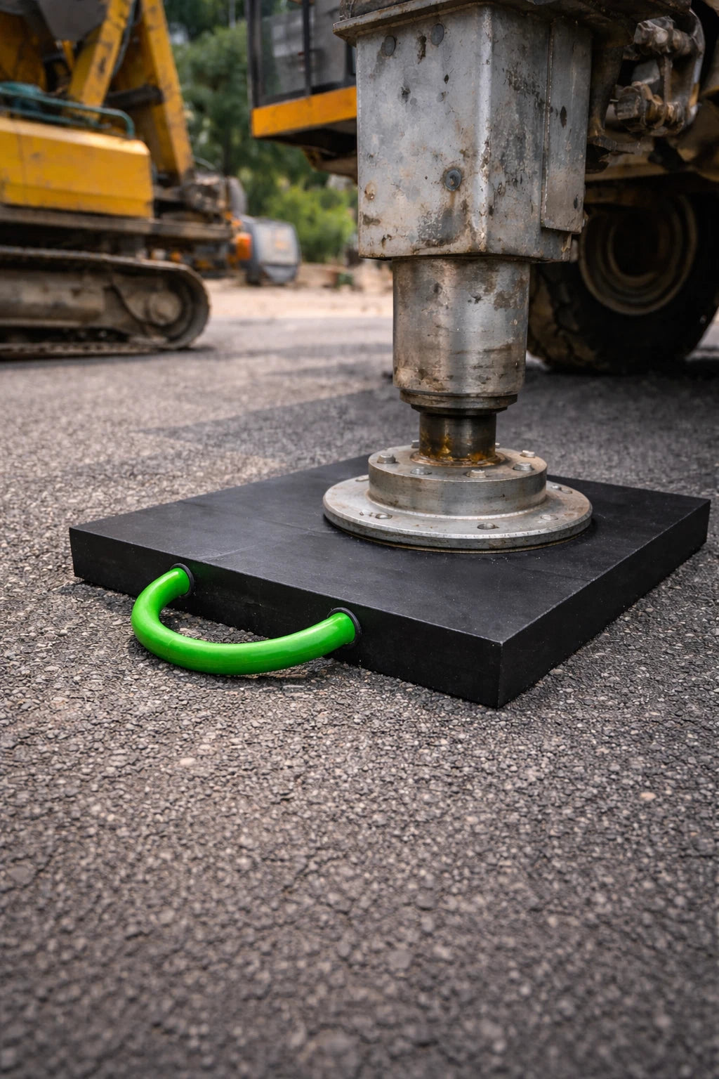 Heavy Duty HDPE Outrigger Pads 500 x 500 x 60mm - Black Square Crane Stabiliser Pads 25t