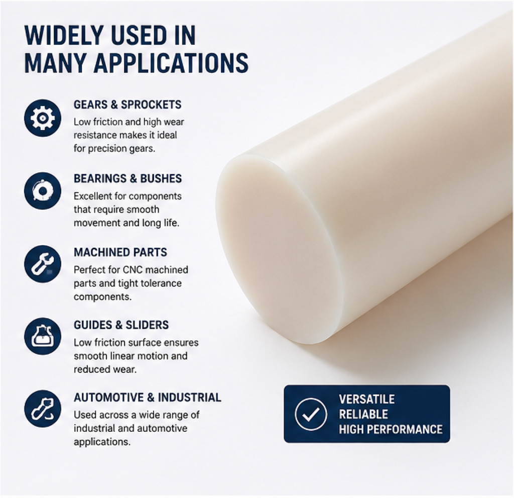 Acetal Rod white 50dia x 300mm