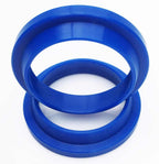 Hydraulic PU wiper seal 35mm ID x 47mm OD x 10mm high J type blue polyurethane seal