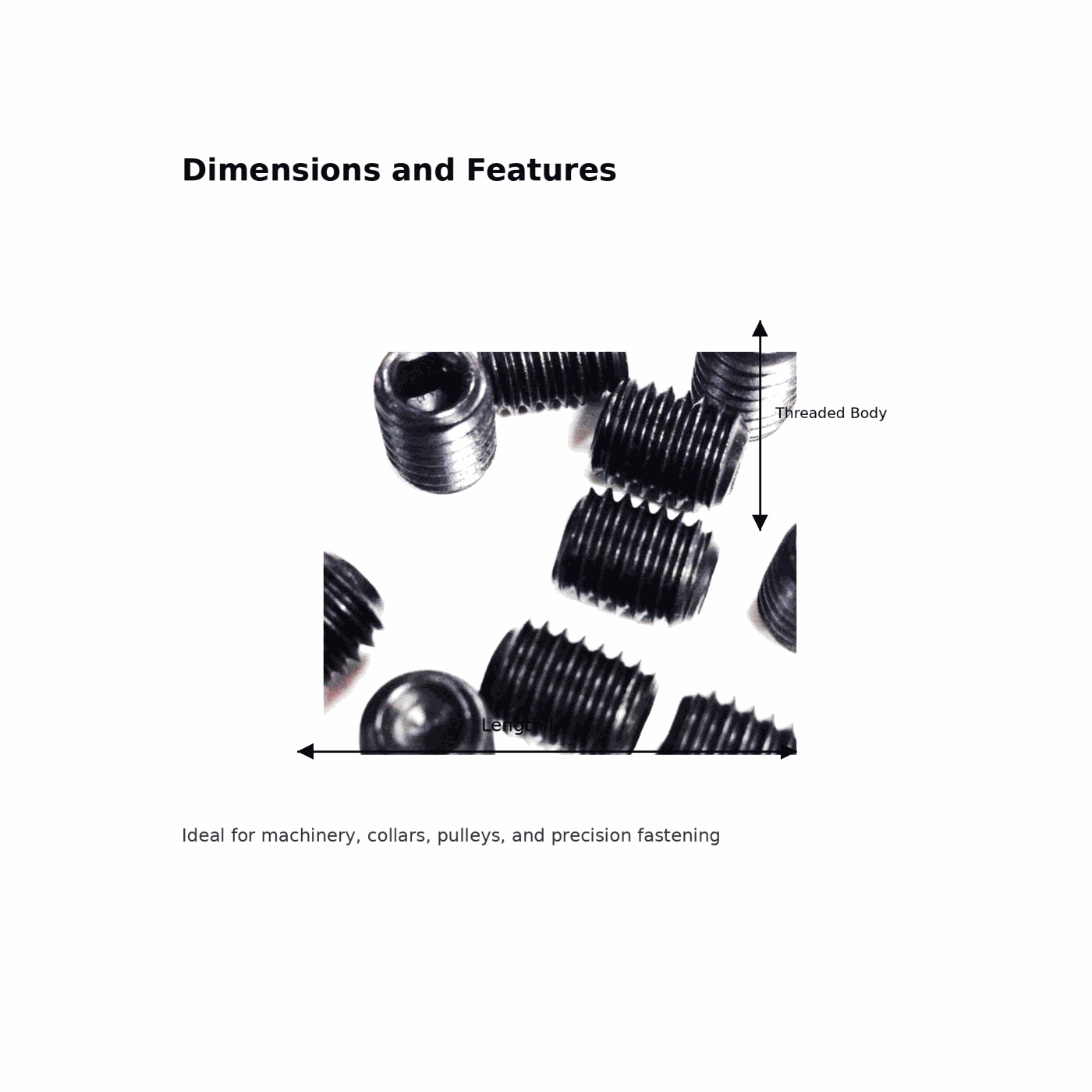 UNC 20 TPI 1/4Inch x 5/16Inch Socket Set/Grub Screws 10.9 Grade Ideal for Door Closers, Door Handles etc Pack of 10 | Generic