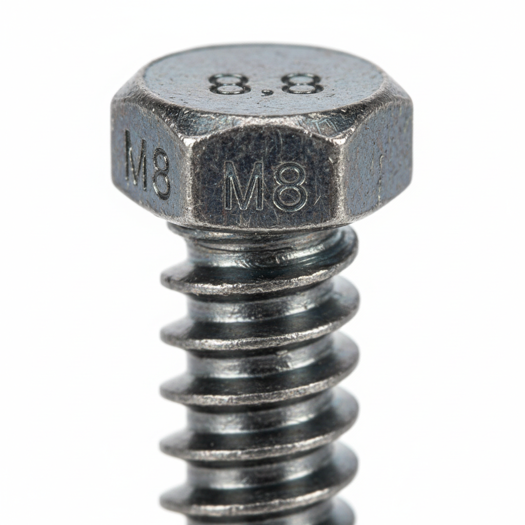 Coach Screw M8x80 - Close-up Head and Thread