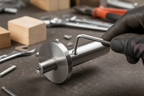 Cone Point Grub Screw - In Use on Door Handle