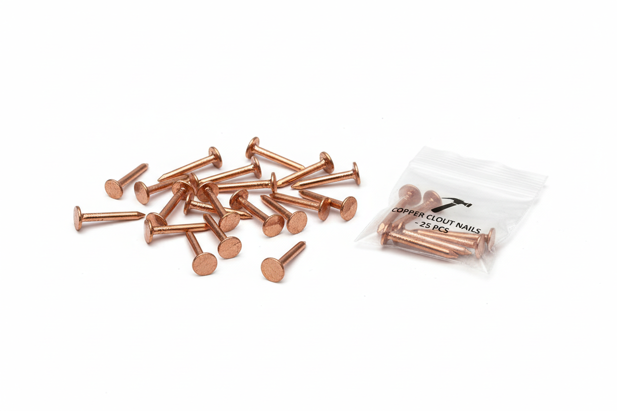 Copper Clout Nails - Scattered with Polybag