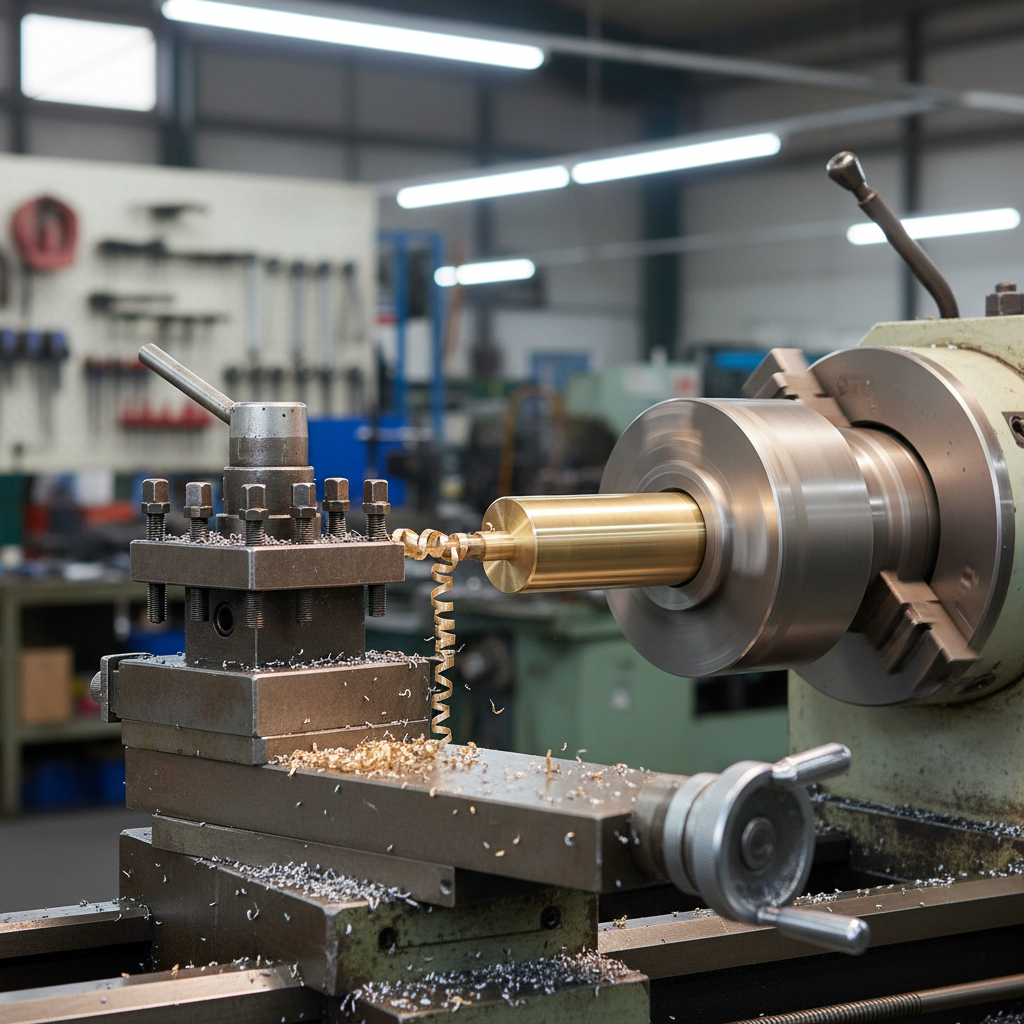 CZ121 Brass Bar on Lathe
