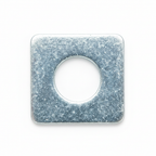 M20 Square Washer - Close-up Zinc Plating