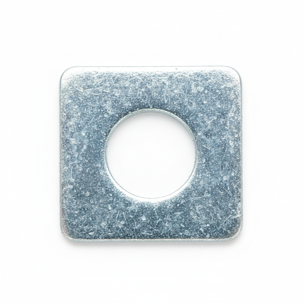 M20 Square Washer - Close-up Zinc Plating