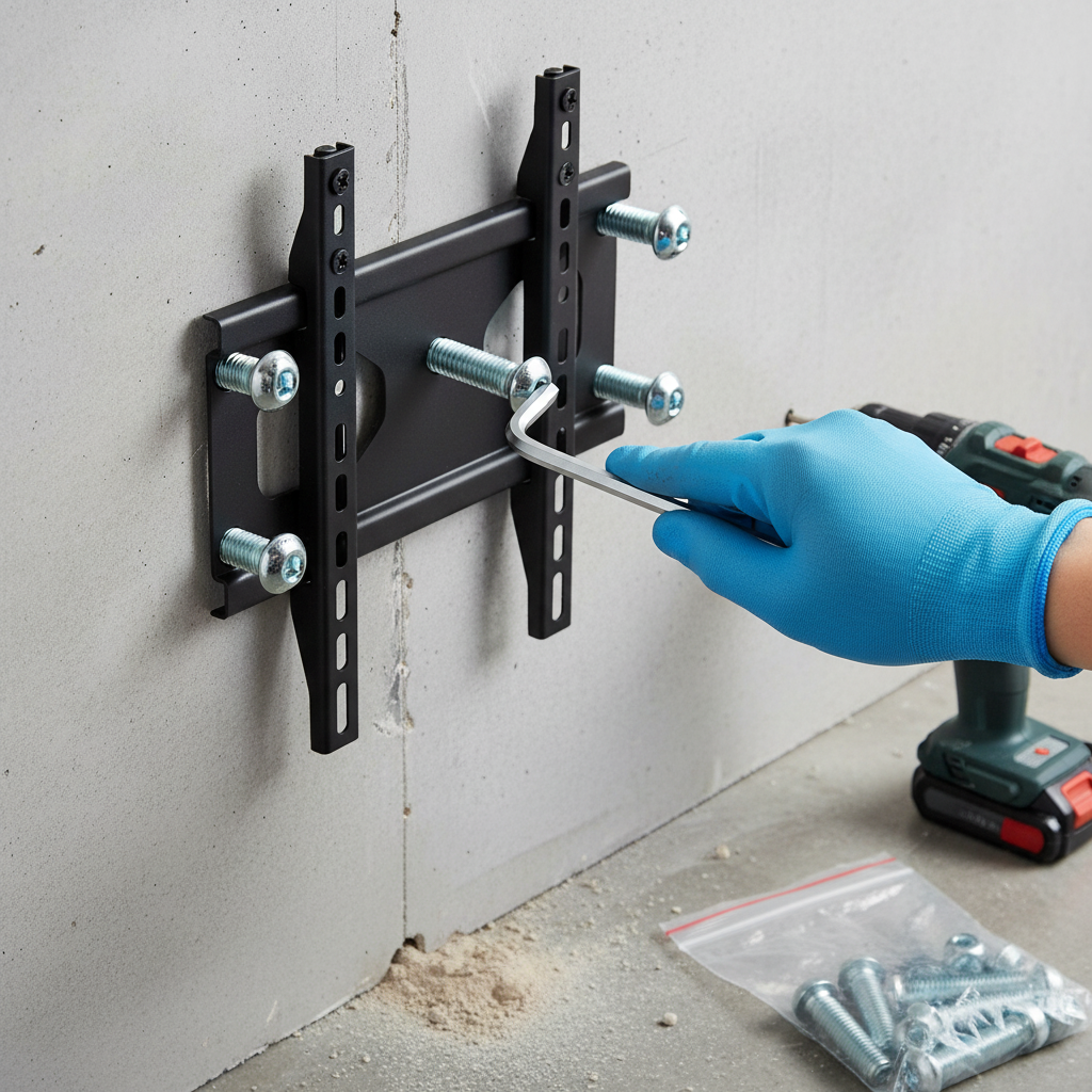 M8 x 30mm Bolts being used to mount a TV wall bracket