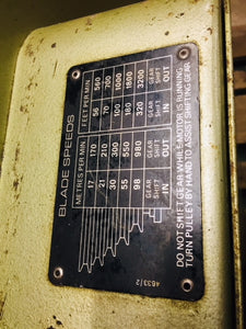 Startrite Bandsaw 24-V-10 3200 FPM Blade Speed 24" Throat A Beauty !!!